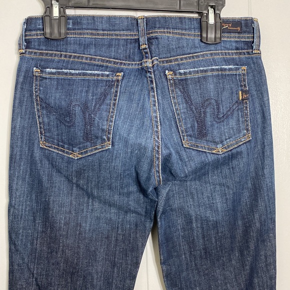 Citizens Of Humanity Women’s Dark Wash Low Waist Straight Leg Jeans Size 28 - Picture 8 of 17